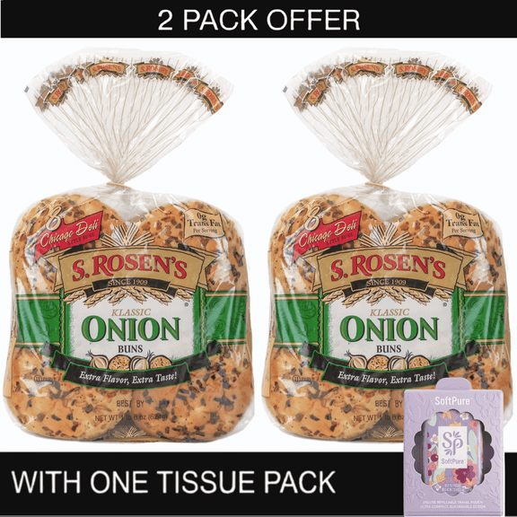 S. Rosen's Klassic Onion Buns, Extra Flavor, Extra Taste & Tissue Pack