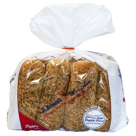 S.Rosen's Mary Ann Hot Poppy Seed Dog Fresh Buns 15 oz., 8 Count