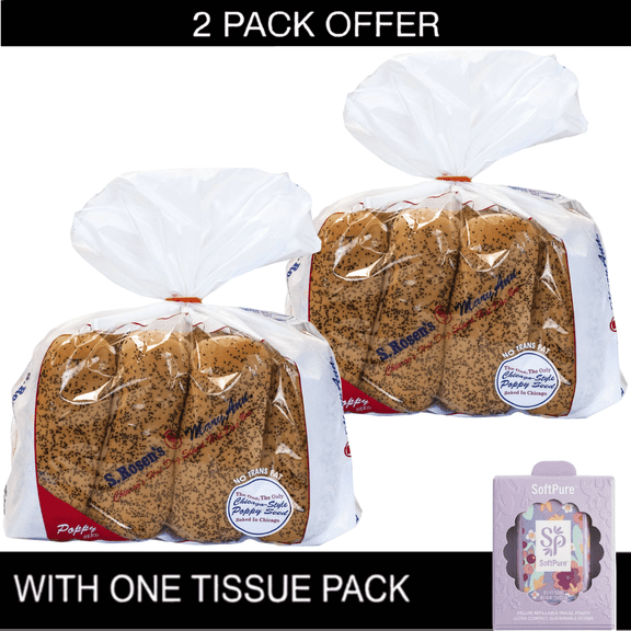 S. Rosen's Mary Ann Poppy Seed Hot Dog Buns, with Tissue Pack