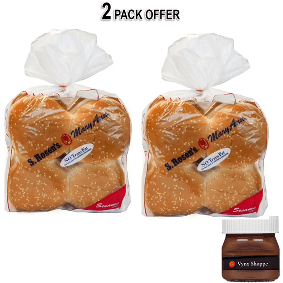 S.Rosen's Mary Ann Sesame Seed Hamburger Buns, 8 Count, 16 oz.