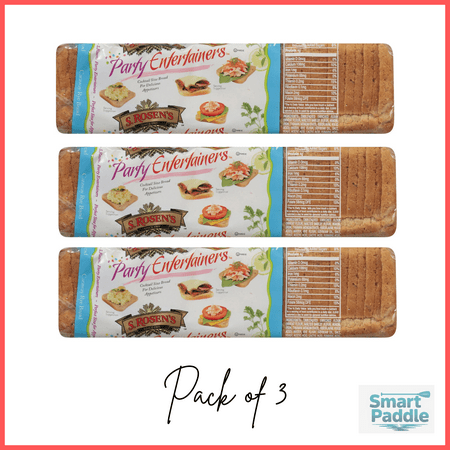 S. Rosen's Party Entertainers Caraway Cocktail Rye Bread, 12oz., Shelf-Stable (3 Pack)