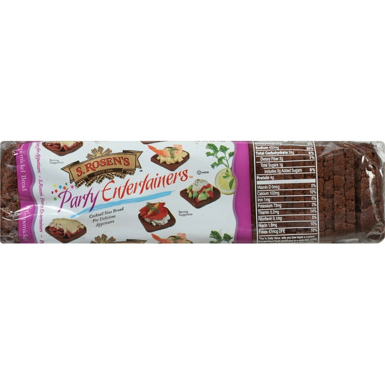Rosen's Party Entertainers Pumpernickel Cocktail Rye Bread