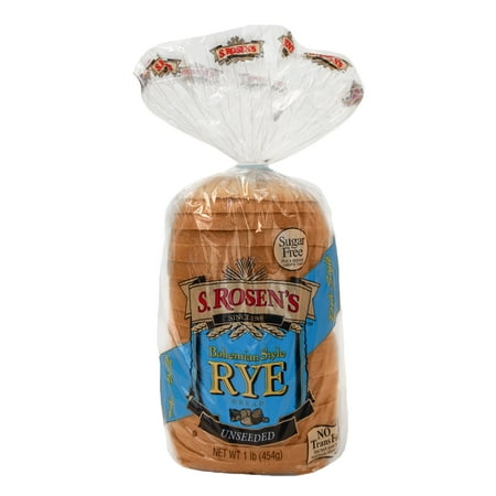 S. Rosen's Regular Cut Plain Rye Bread, 16 oz.