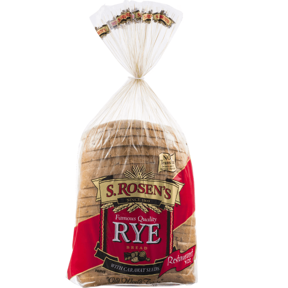 S. Rosen's Seeded Rye Bread with Caraway Seeds, 24 oz., Fresh  ( 1 PACK )