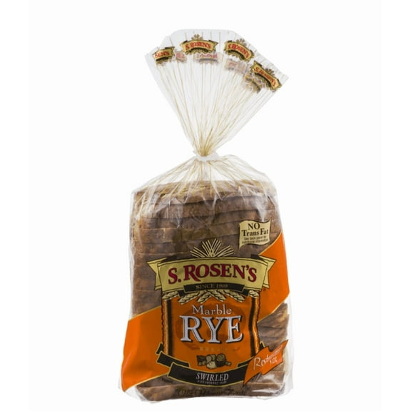 S. Rosen's Swirled Marble Rye Bread, Fresh 24 oz. ( PACK OF 2 )