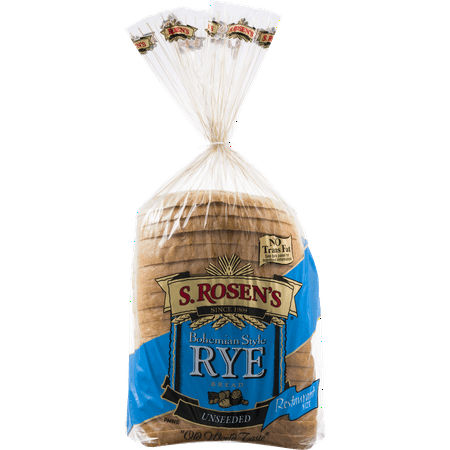 S. Rosen's Unseeded Deli & Bohemian Style Rye Fresh Bread, 24 oz.