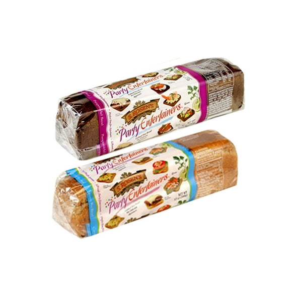 S. Rosens Cocktail Rye Bread Caraway & Pumpernickel-2 Pack of 1 Each