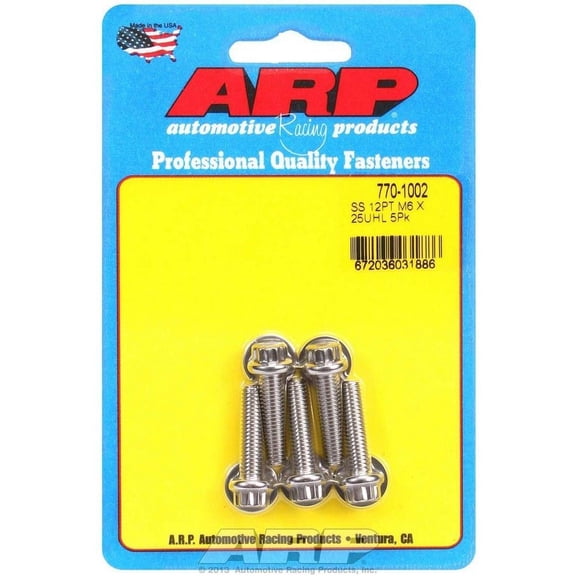 Arp S/S Bolt Kit - 12pt. (5) 6mm x 1.00 x 25