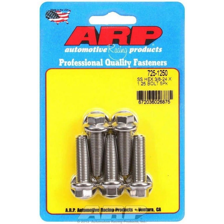ARP Bolt Kit - 6pt (5) 3/8-24 x 1.250 ARP Bolt Kit - 6pt (5) 3/8-24 x 1.250
