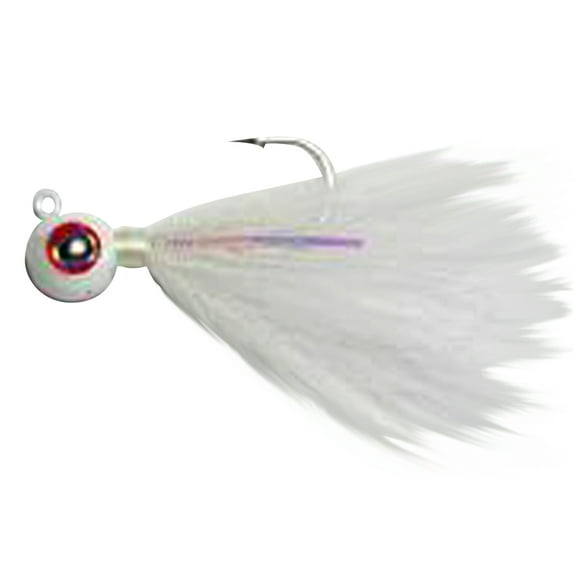 S&S Bucktails Big Eye w/ Rattle- 4oz- Pearl