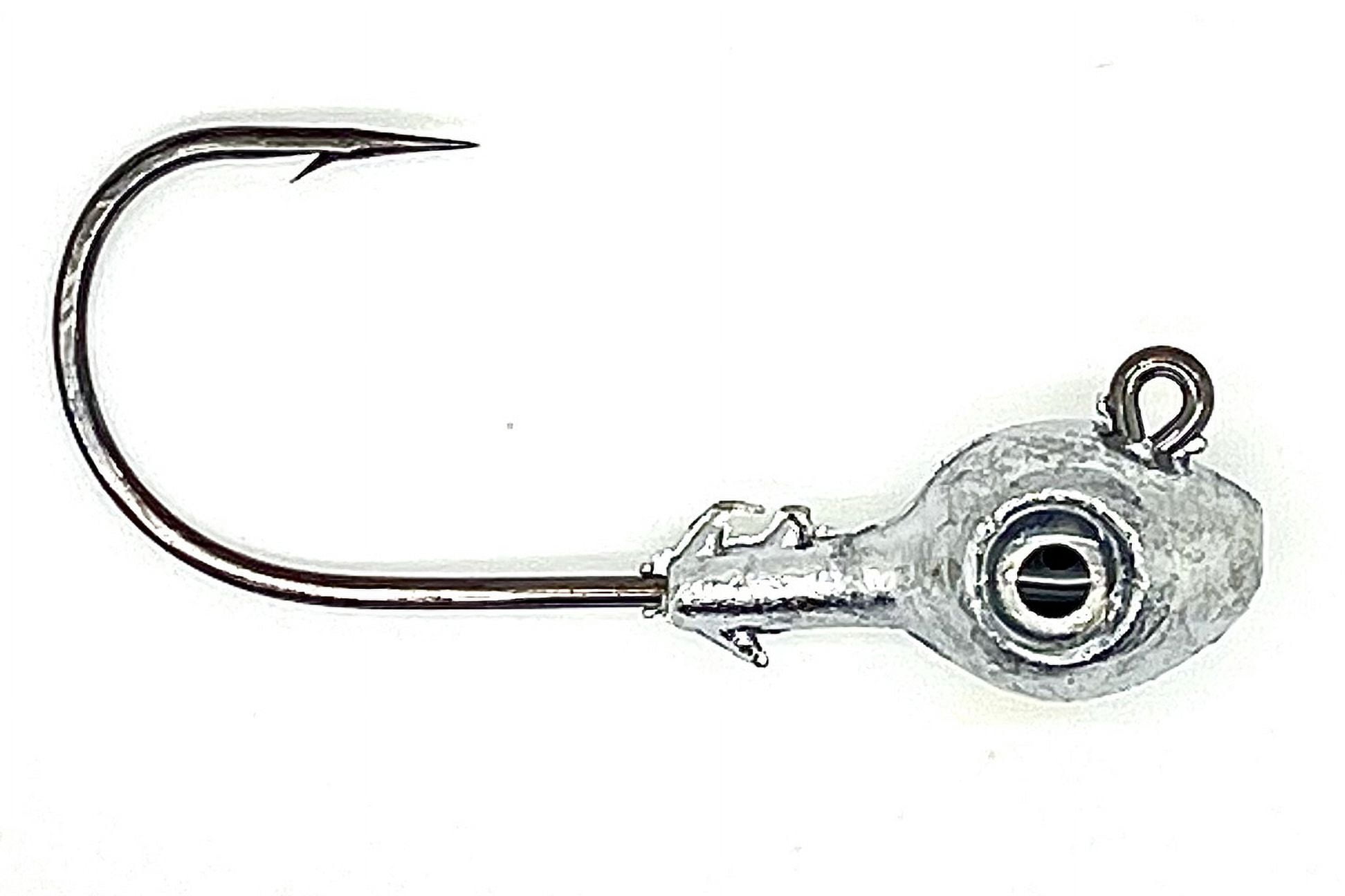 Lot De 2 Têtes Plombées Bucktail Jig Mustad 8/0 3 Oz - Leurre Mer Blanc