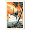 thumbnail image 1 of S.S. City of Honolulu - Boat Day Hawaii - Los Angeles Steamship Company - Vintage Travel Poster c.1920s - Master Art Print (Unframed) 13in x 19in, 1 of 4