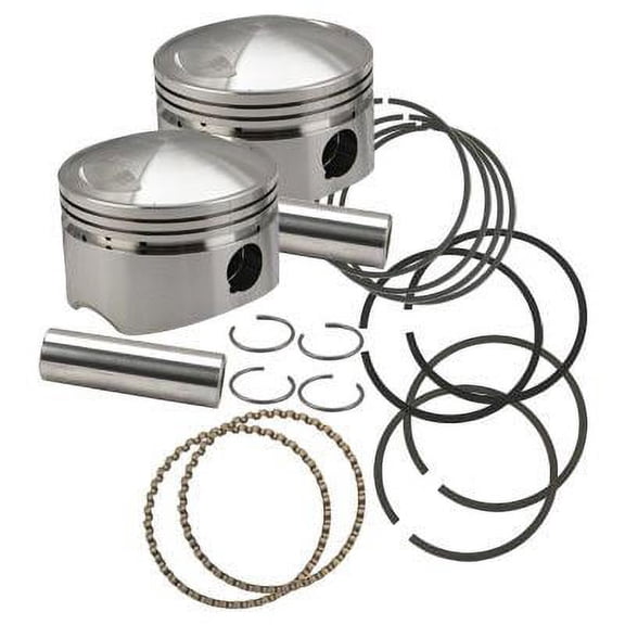 S&S Cycle 106-5521 Forged Piston Kit (80ci.) - .020 Oversize, 8.75:1 High Compression