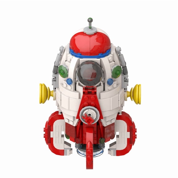 S.S. Dolphin Rocket Building Blocks Set 1:1 Scale Spaceship MOC Bricks Toy Assembly Gift Kit 503PCS