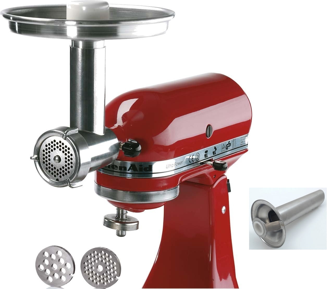 S.S. Food Grinder & Sausage Stuffer for KitchenAid Stand Mixer, 250001