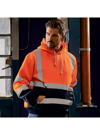  Safety High Visibility Sweatshirt Hoodie Construction Work Pack  for Men Safe Green Medium : Tools & Home Improvement