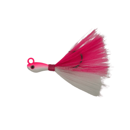 S&S Jigs Rattle Tail Bucktail Jigs - 0.50 - Pink/Glow