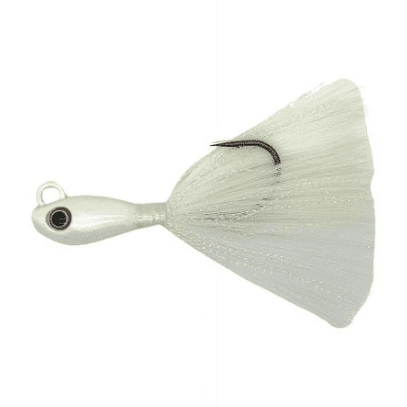 S&S Jigs Rattle Tail Bucktail Jigs - 3.00 - White Pearl