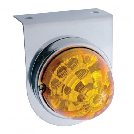 S.S. Lt Brkt w/ 17 Amber LED Watermelon Reflector Lt - Amber Lens