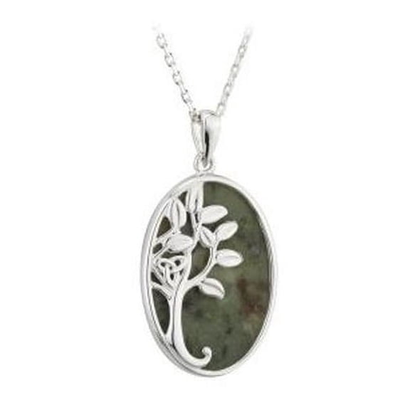 S/S Marble Tree Of Life Pendant