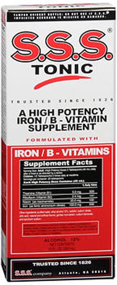 S.S.S. Tonic Liquid Iron & Vitamin B Supplement, 20 Fl. Oz.