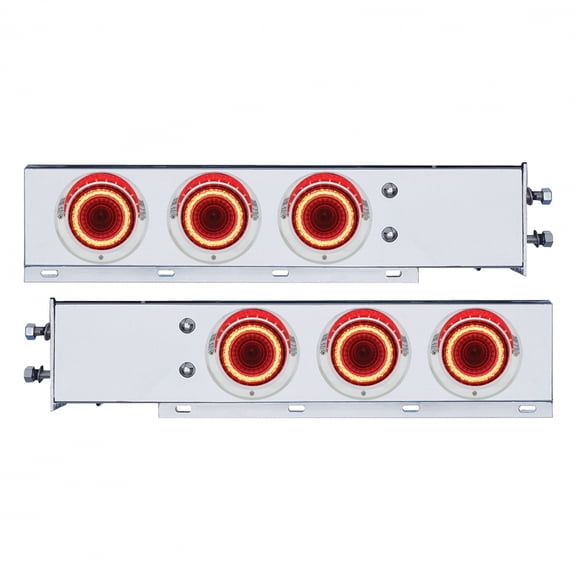 S.S. Spring Loaded Rear Light Bar W/ Six3 Red Led 4" Mirage Light W/ Visor