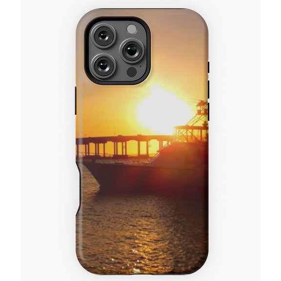 S.S. Sunset Ship at Sea Art N4764 Phone Case for iPhone 17 16 15 14 13 12 11 Pro Max