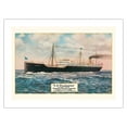 thumbnail image 1 of S.S. Wilhelmina - Weekly Sailings from San Francisco to Honolulu - Vintage Ocean Liner Travel Poster c.1917 - Bamboo Fine Art 290gsm Paper Print (Unframed) 24x32in, 1 of 4