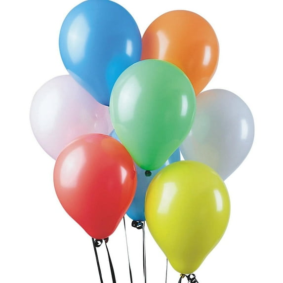 S&S Worldwide 100 Pack Assorted Color Balloons 9 inches. Assorted Color Latex Party Balloons for Party Decoration, Kids Birthday Party Supplies, Arch Decoration, and Holiday Events.