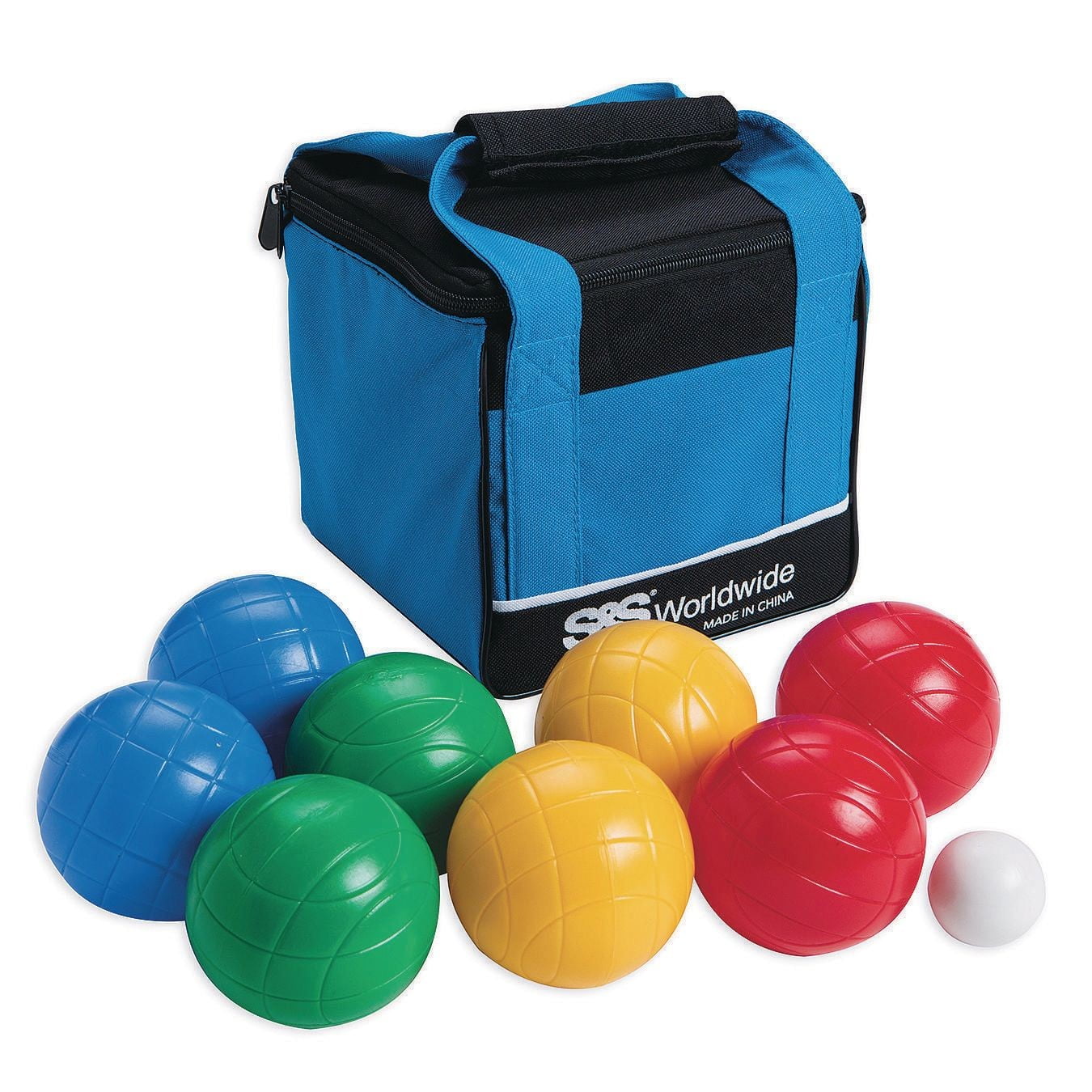 S&S Worldwide Beginner Bocce Set. Economical Set with 8 31/3" Water
