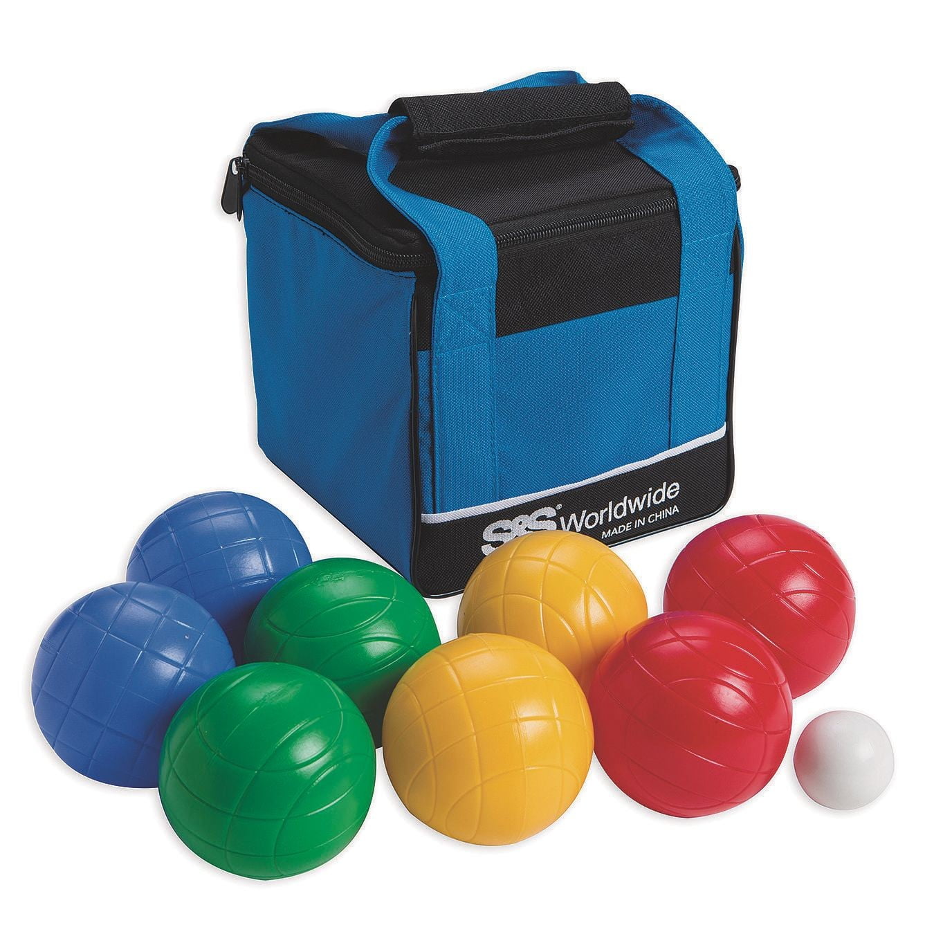 S&S Worldwide Beginner Bocce Set. Economical Set with 8 - 3-1/3" Water Filled Bocce Balls, a Solid 1.6" Pallino Ball and Rugged Carry Bag. Great for Beginner and Younger Players.