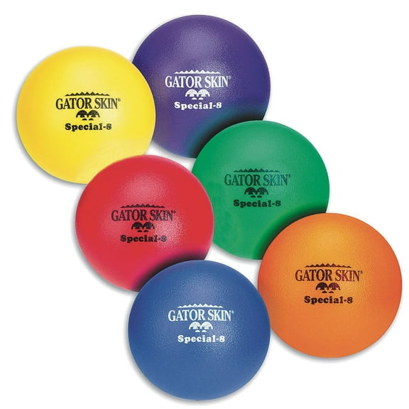 S&S Worldwide Gator Skin Special-8 Foam Balls. 8" PU Coated Foam Balls with Medium Density Foam Core. No-Sting Balls are Great for GaGa Pits, Dodgeball, PE Games and More. Set of 6.