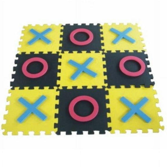 S&S Worldwide Jumbo Foam Tic-Tac-Toe. Connect Tiles to Create Huge 36" Sqaure Board Version of Classic Game. Includes 9 Board Tiles, 5 X's and 5 O's. Portable Fun for Kids and Adults.