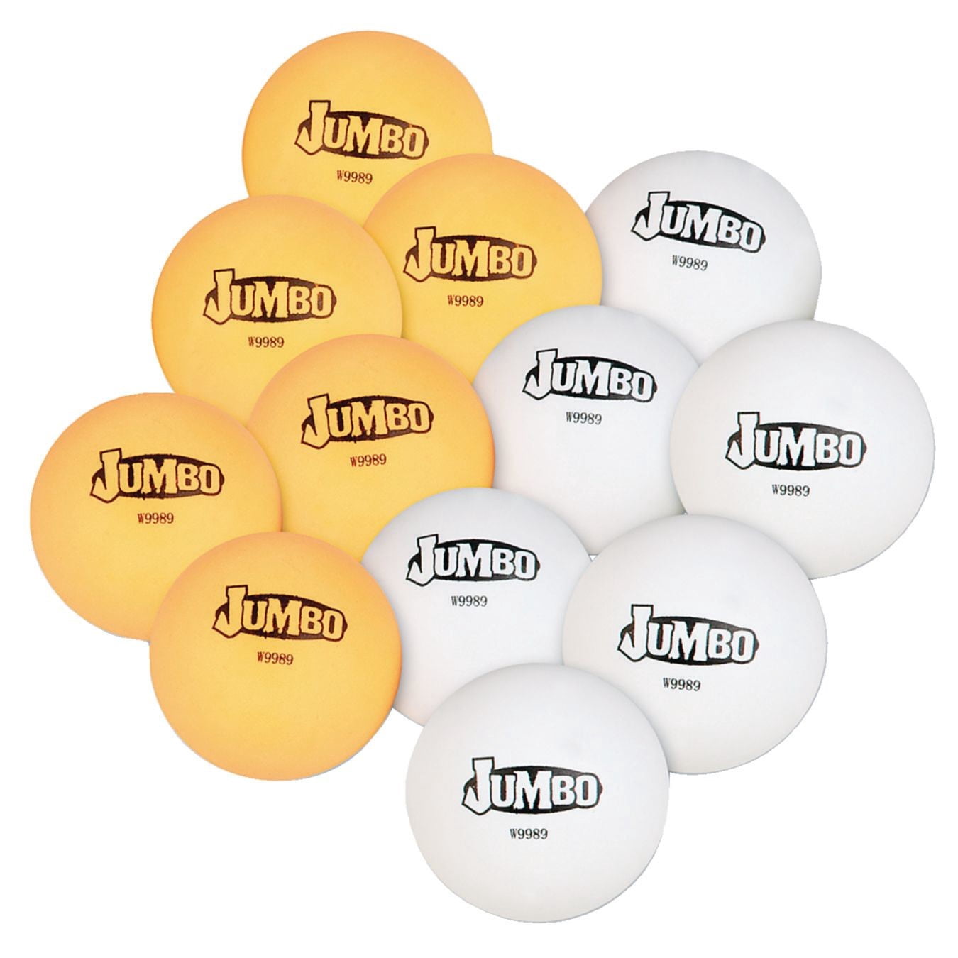 S&S Worldwide Jumbo Table Tennis Balls. Balls are about 2.2" which is 40% Larger than Regular Balls. Spice up Your Table Tennis or Pong Games. 12 Balls, 6 each in White and Yellow.