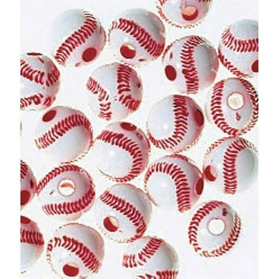 S&S Worldwide Plastic 12mm Baseball Beads, Pack of 600