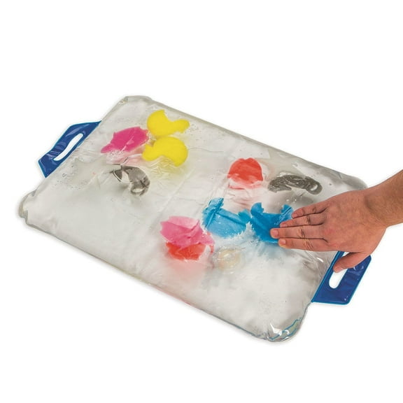 S&S Worldwide Soothing Sensory Pat Mat.  Fill With Hot or Cold Water to Stimulate Senses and Relieve Stiff and Arthritic Hands.  16" x 22".