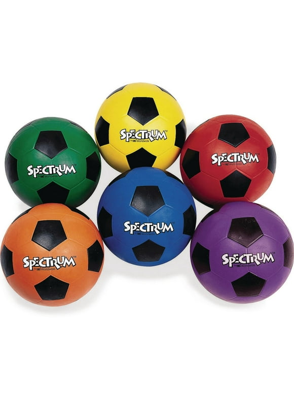 S&S Worldwide Spectrum Soccer Balls, Set of 6, Size 5