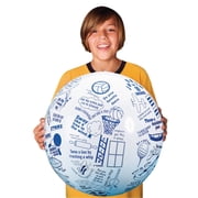 S&S Worldwide Toss n Talk-About Movement Ball. Beach Ball Style Ball, 24" Flat Diameter. Printed with Instructions for 80 Range of Motion and Simple Movement Activity.