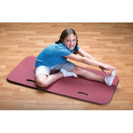 S&S Worldwide Youth Bi-Fold Exercise Mat. 48" x 24" x 3/4" Thick, Laminated Polyethylene Foam Mat. Closed Cell Outer Layers Don't Absorb Water. Easy to Clean, Fold in Half for Storage. Latex-Free.