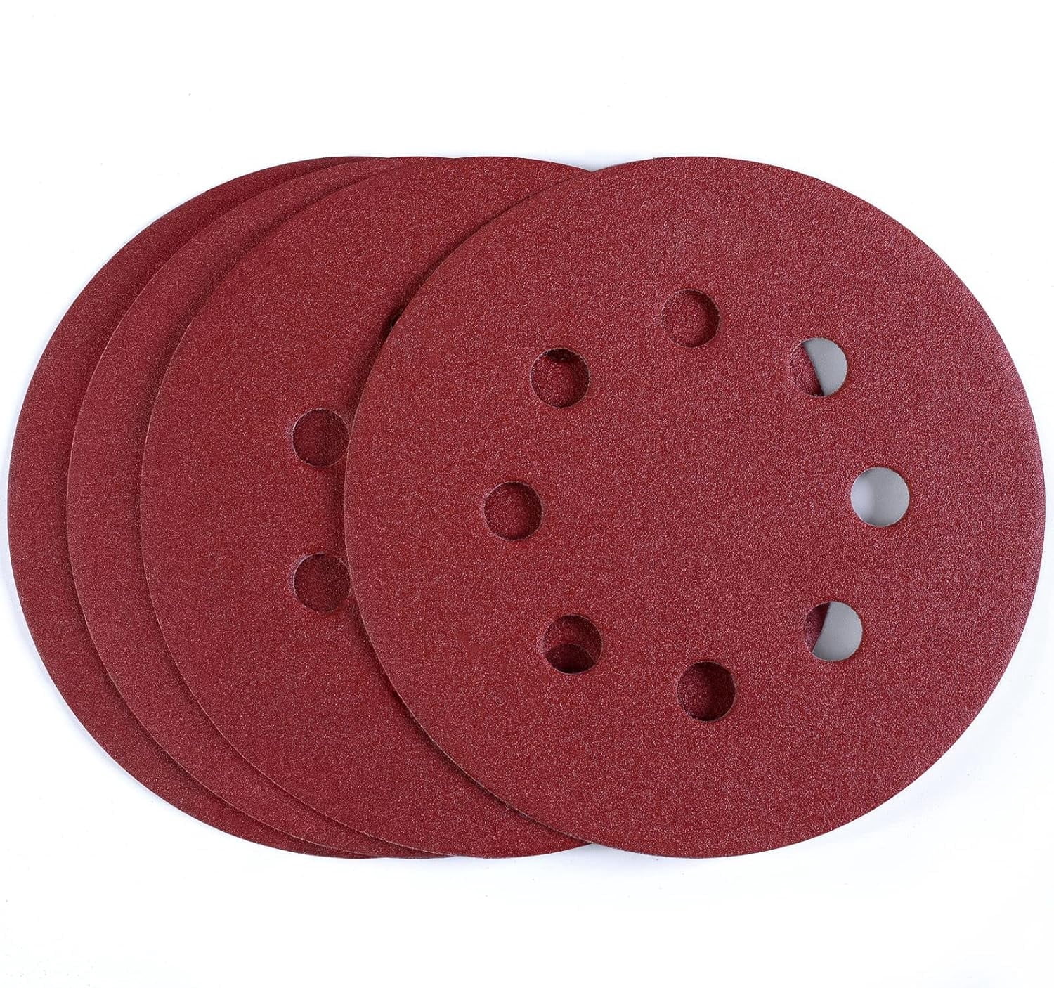 SATC 150Pcs 5" 8-Hole Dustless Hook and Loop Sanding Discs 240 Grit Sandpaper for Polishing