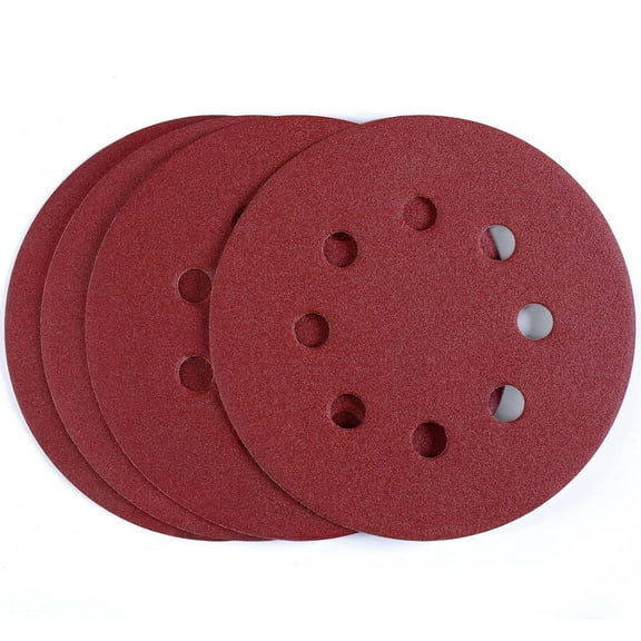 S SATC 150PCS 5 Inch 8 Holes Dustless Hook and Loop Sanding Discs, 240 Grit Sandpaper for Random Orbital Sander