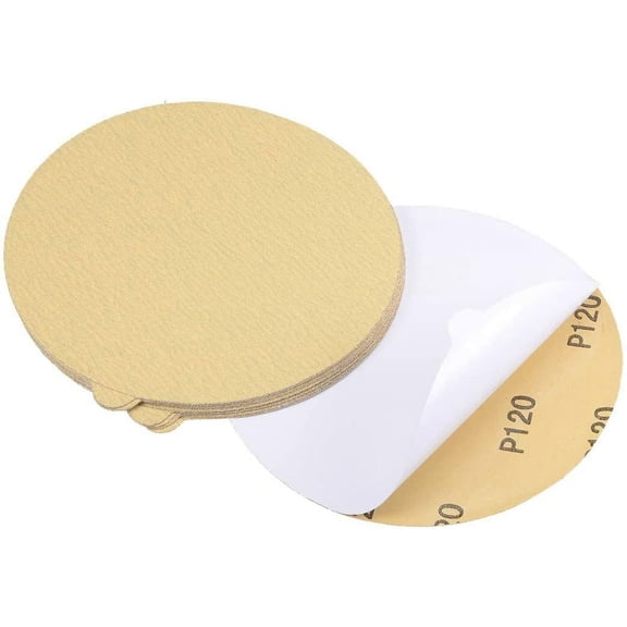 S SATC 6 inch PSA Adhesive Sanding Disc 120 Grit Sticky Back Sandpaper DA Sander Paper