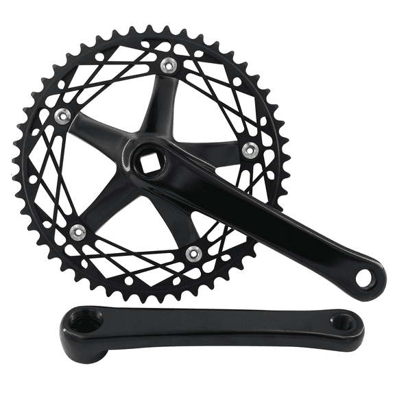 S SENQI Fixed Gear Bicycle Crankset Single Speed 49T 144BCD 170mm Upgraded Material, Fully CNC Grinding