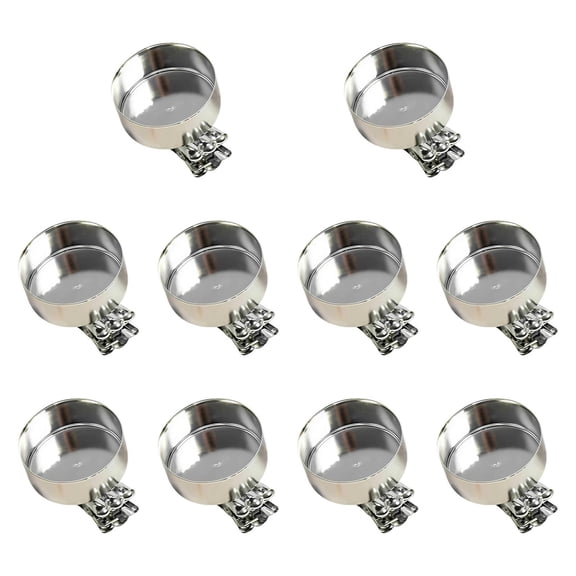 S SERENABLE 10 Pieces Metal Clips Candle Holder Clips Christmas Tree Candle Ornament Iron Hanging Accessory Compact and Durable Suitable for Holiday Tabletop Seasonal Decoration Silver