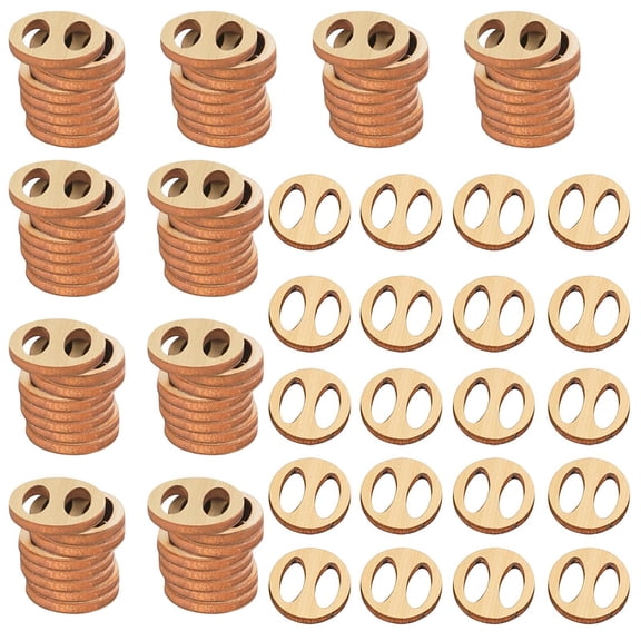 S SERENABLE 100Pcs Wooden Hat Buttons Knitted Hat Making Fastener Tools Sewing Tool Removable DIY Keepers for Women Mom Oval