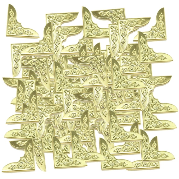 S SERENABLE 100x Protectors Photo Album Corner Handcraft Craft Retro Design DIY Tools Scrap Cover for Scrapbooking Gold
