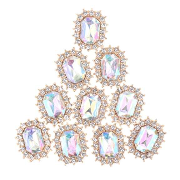 S SERENABLE 10Pcs Alloy Rhinestone Buttons, DIY Decoration Crafts, Women Girls Embellishments for Bags Wedding Jewelry Making Brooch Phone Case , Pink Light Pink