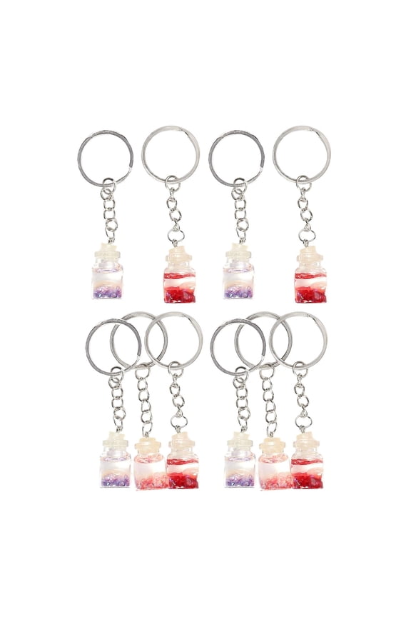 S SERENABLE 10Pcs Bottle s Pendant ing Decorations Jump Accessories Gifts DIY Supplies Wallet Car , Transparent Bottle