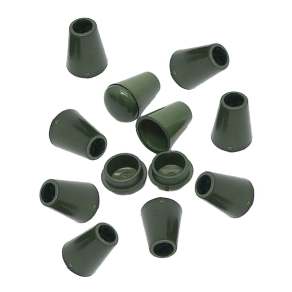 S SERENABLE 10x Bell End Stoppers Cord Ends Stoppers Versatile Decor Supplies Pull Rope Ends Toggle Clips for Paracord Lanyard DIY Crafts Deep Green