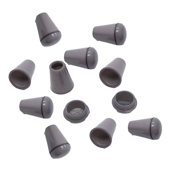 S SERENABLE 10x Bell End Stoppers Cord Ends Stoppers Versatile Decor Supplies Pull Rope Ends Toggle Clips for Paracord Lanyard DIY Crafts Grey